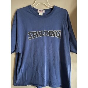 90's Blue VTG Spalding Graphic Tee‎ Size 2XL
